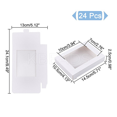 Rectangle Paper Biscuit Boxes with Clear Window CON-WH0107-02C-02-1