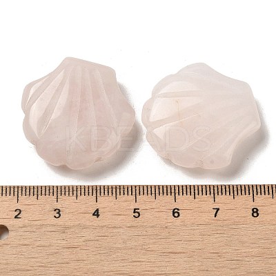 Natural Rose Quartz Carved Healing Shell Figurines G-K353-03B-1