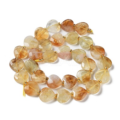 Heated Natural Citrine Beads Strands G-B044-B10-01-1