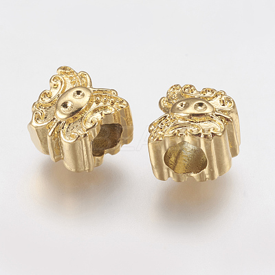Ion Plating(IP) 304 Stainless Steel European Beads STAS-J022-062G-1