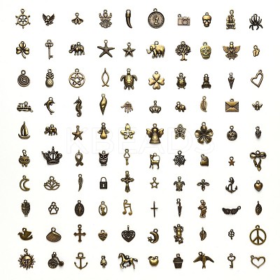 Tibetan Style Alloy Pendants TIBEP-YW0001-07AB-1