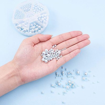 Imitation Pearl Acrylic Beads OACR-PH0001-05C-WH-1