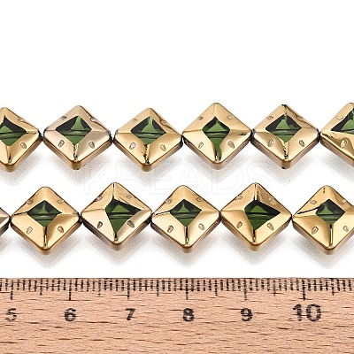 Electroplate Glass Beads Strands EGLA-T021-24E-1