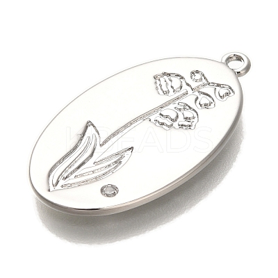 Brass Micro Pave Cubic Zirconia Pendants KK-U038-05P-01-1