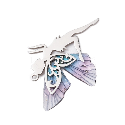 3pcs Gradient Color Resin Pendants PALLOY-TA00173-1