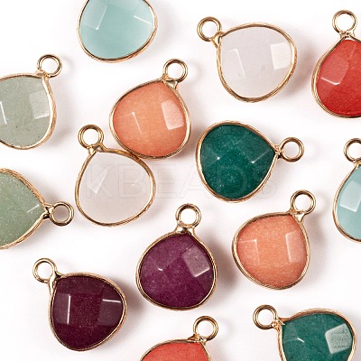 14Pcs 7 Style Natural White Jade Pendants G-LS0002-06-1