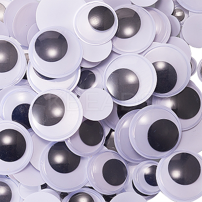 1000pcs 5 Style Black & White Wiggle Googly Eyes Cabochons DIY Scrapbooking Crafts Toy Accessories KY-CJ0001-44-1