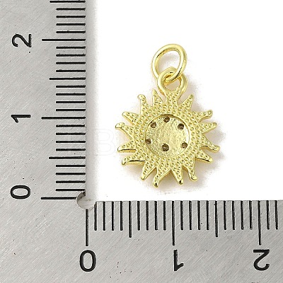 Brass Micro Pave Cubic Zirconia Pendants KK-M283-23G-01-1