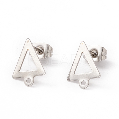 Non-Tarnish 201 Stainless Steel Stud Earring Findings EJEW-A071-19P-1