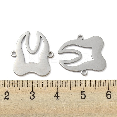 Non-Tarnish 304 Stainless Steel Connector Charms STAS-P344-14P-1
