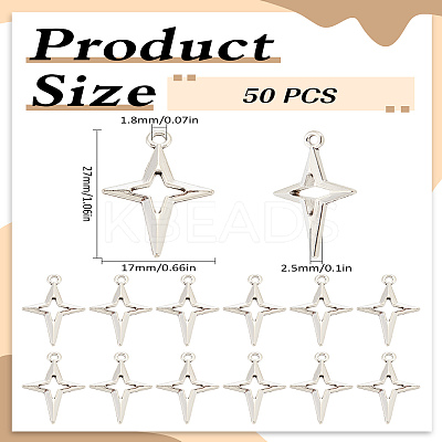 50Pcs Tibetan Style Alloy Hollow Pendants TIBEP-LP0001-18-1
