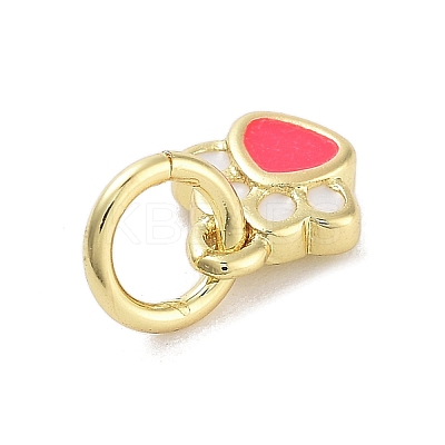 Real 18K Gold Plated Brass Enamel Charms LS-KK-M293-22G-01-1