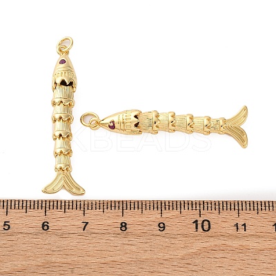 Rack Plating Brass Micro Pave Cubic Zirconia Pendants KK-M309-38G-G-1