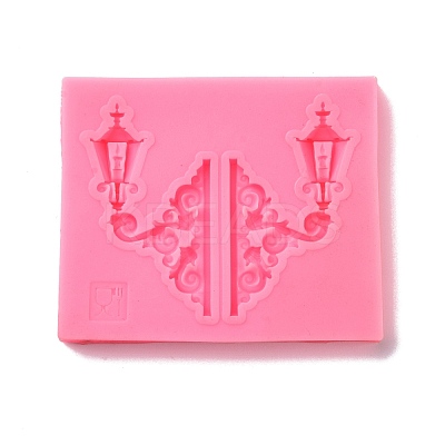 Retro Embossed Wall Lamp Fondant Molds X-DIY-E054-04-1
