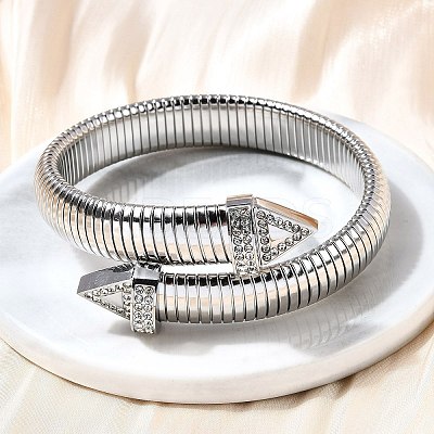 304 Stainless Steel Stretch Bracelets for Women BJEW-A031-03P-1