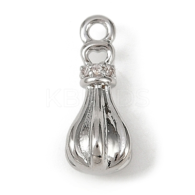 Brass Pave Clear Cubic Zirconia Pendants KK-L238-25P-1