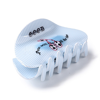 Cherry Pattern PVC Claw Hair Clips LS-PHAR-M013-02D-1