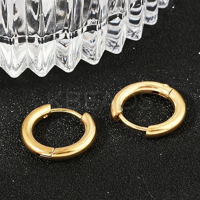 202 Stainless Steel Huggie Hoop Earrings X-EJEW-F111A-14mm-G01-1