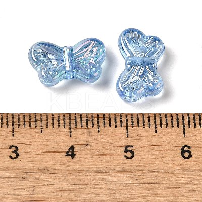 UV Plating Transparent Acrylic Beads OACR-G036-14E-1