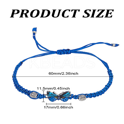 1Pc Alloy Butterfly Link Bracelet BJEW-LP0004-25D-1