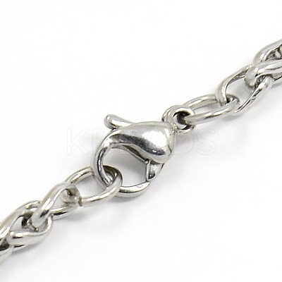 Tarnish Resistant 304 Stainless Steel Wheat Chain Bracelet Making LS-STAS-A028-B006P-1
