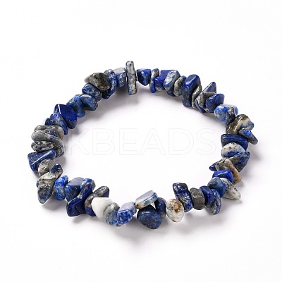 Chip Natural Gemstone Beaded Stretch Bracelets Sets X-BJEW-JB05700-1
