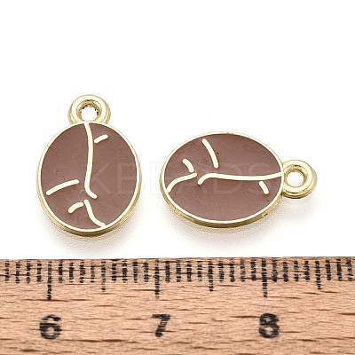 Alloy and Enamel Pendants PALLOY-T093-11B-G-1