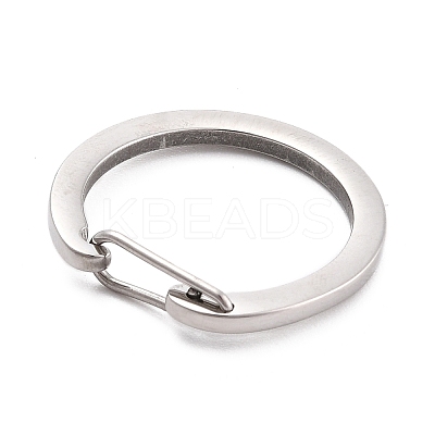 Non-Tarnish 304 Stainless Steel Push Gate Snap Key Clasps STAS-B022-01P-01-1