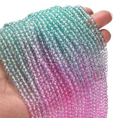 Transparent Painted Glass Beads Strands DGLA-A034-T3mm-A10-1