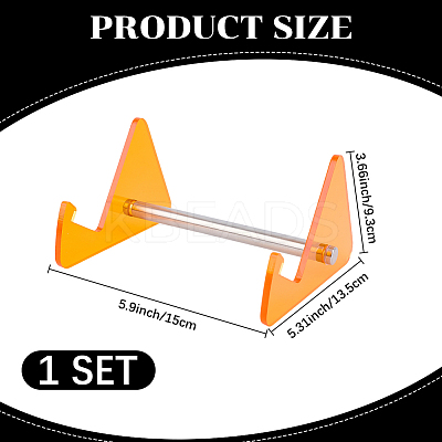 1-Tier Acrylic Keyboard Display Stands with Platinum Plated Iron Supports ODIS-WH20015-06C-03-1