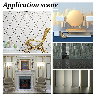 Self-Adhesive 201 Stainless Steel Mirror-Like Finish Molding Trim STAS-WH0033-51B-G-1