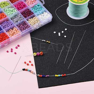 Iron Collapsible Big Eye Beading Needles ES001Y-S-75mm-01-1