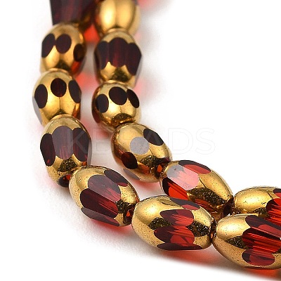 Faceted Electroplate Glass Beads Strands EGLA-P051-04A-A-1