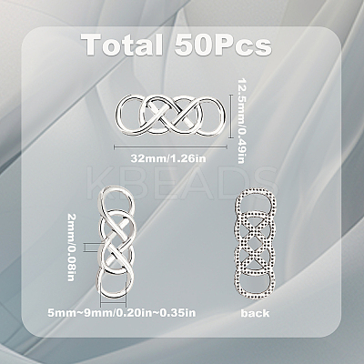 50Pcs Tibetan Style Alloy Connector Charms TIBE-SC0004-57-1
