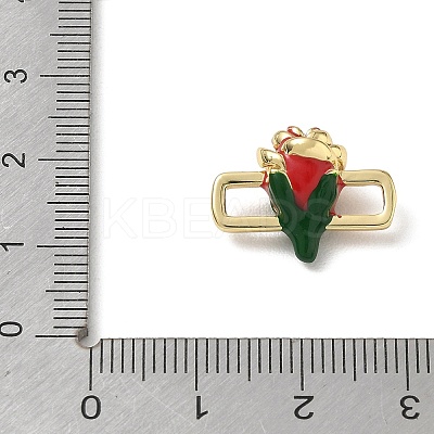 Brass Enamel Connector Charm KK-CBA4231-01B-G-1