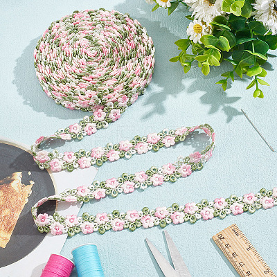 7.5 Yards Flower Polyester Lace Ribbon OCOR-AR0001-62B-1