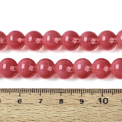 Transparent Glass Imitation Cat Eye Beads Strands GLAA-Q110-01C-12-1