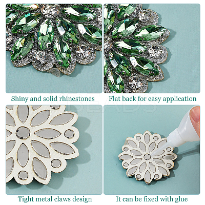 4Pcs Paillette and Rhinestone Accessories FIND-FH0012-19B-1