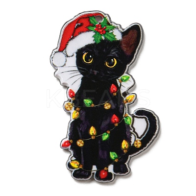 Christmas Theme Acrylic Pendants OACR-B014-02-1