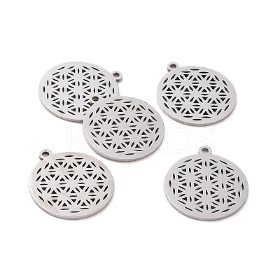 Non-Tarnish 201 Stainless Steel Sacred Geometry Pendants STAS-S105-JN899-1-1
