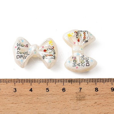 Printed Opaque Acrylic Beads OACR-B054-01U-1