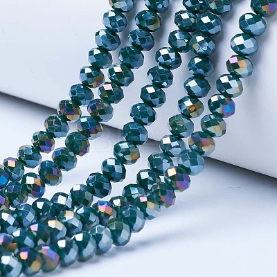 Electroplate Glass Beads Strands EGLA-A034-P3mm-B10-1