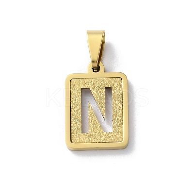 304 Stainless Steel Alphabet Pendants STAS-S152-01G-N-1