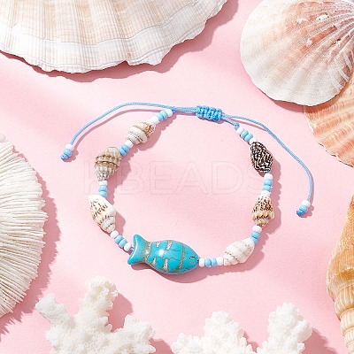 Glass Seed Beaded Braided Bead Bracelets BJEW-MZ00172-1