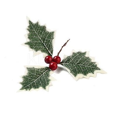 Plastic Artificial Christmas Leaf FIND-G083-01B-1