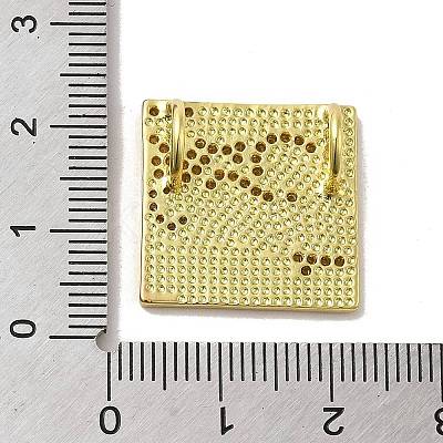 Brass Micro Pave Cubic Zirconia Pendants with Enamel KK-H458-07G-03-1