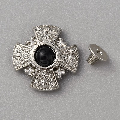 Zinc Alloy & Resin Coin Screw Rivets FIND-WH0110-630P-01-1