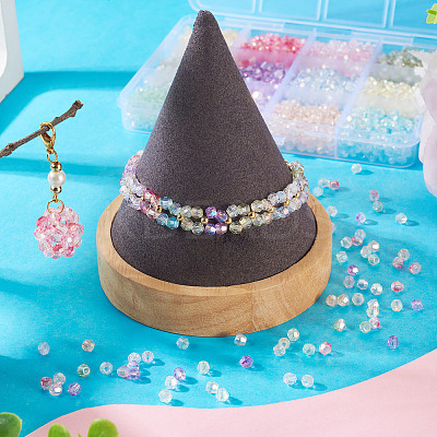 144G 12 Colors Transparent Spray Painted Glass Beads EGLA-TA0013-13-1