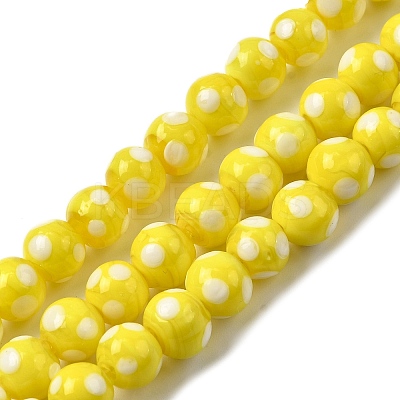 Handmade Lampwork Beads LAMP-D002-8mm-01-1