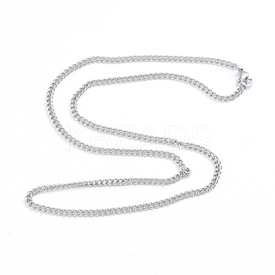 Non-Tarnish 304 Stainless Steel Curb Chains Twist Chains Necklaces NJEW-L173-006-P-1